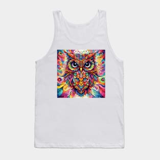 Abstract painting of a owl Tank Top